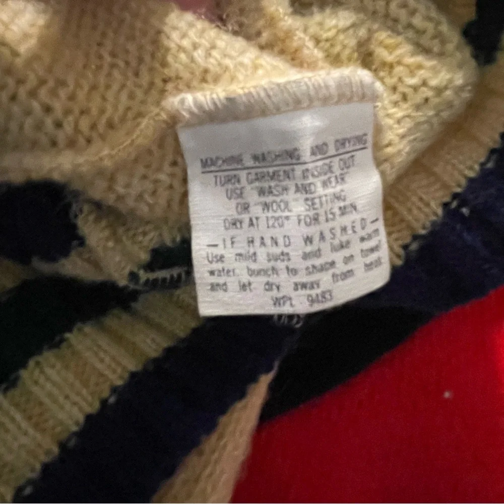 Vintage Shetland Wool Sweater Vest Men's‎ M Yellow Navy V-Neck Sleeveless